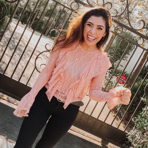 Tops - Coral Lace Top Tops - Coral Lace Top